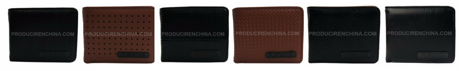 PU wallets manufactured in China for PLEGARIA brand.
