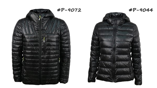 Down jackets manufactured in China by CTS. 