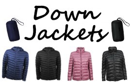 Order of 1800 generic down jackets for whole sale in Argentina.